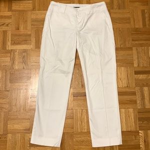 White slim cropped trousers in good condition